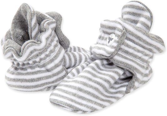 Unisex Baby Booties, Organic Cotton Adjustable Infant Shoes